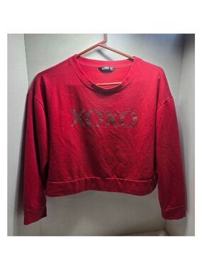 Women's XOXO Red Rhinestone XOXO Sweatshirt M